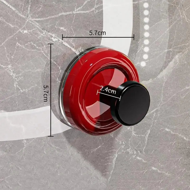 Colorful Suction Cup Wall Hooks No-Drill 5kg Hold 4-Pack
