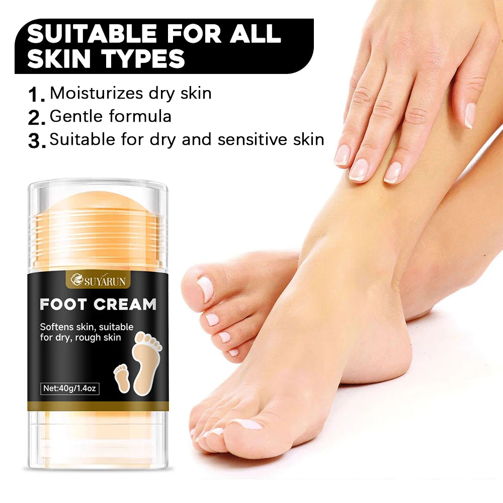 SUYARUN Professional Foot Care Stick - Cracked Heel Repair, Moisturizing Foot Cream w/Shea Butter & Tea Tree Oil (Unisex). Oasis Select