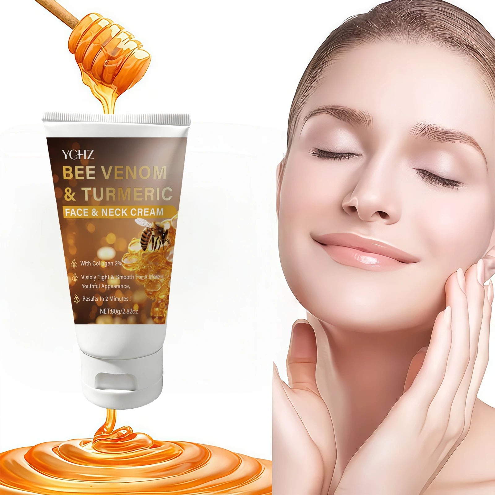YCHZ Bee Venom Face Cream 80g – Brightening & Moisturizing