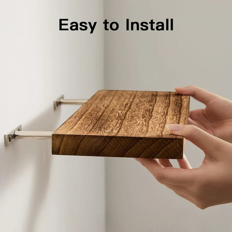 Balcony wall suspended wooden shelving partition Bathroom living room plank wall hanging shelving Oasis Select