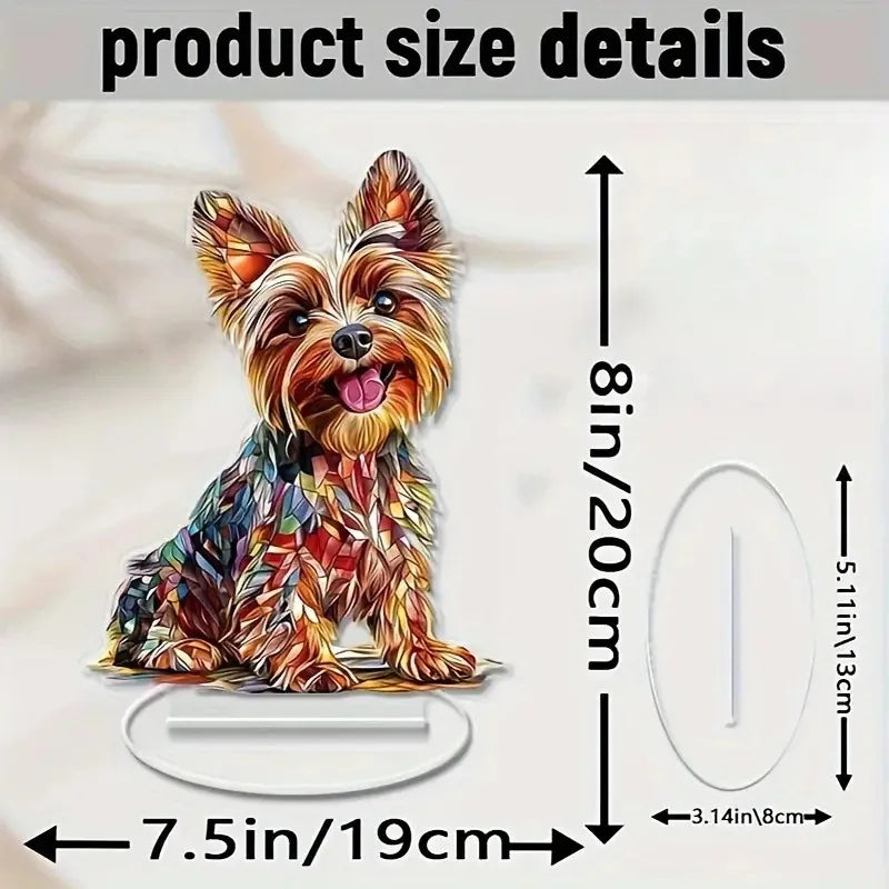 2D Colorful Animal Acrylic Ornaments Colorful Cat Figurine Decoration Kitten Standing Miniature Desktop Decoration For Home Oasis Select B21