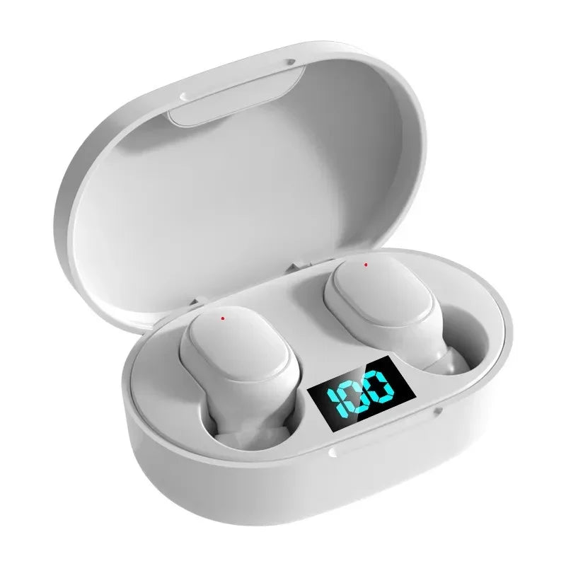 TWS E6S Bluetooth Earphones Wireless bluetooth headset Noise Cancelling Headsets Microphone Headphones Oasis Select white