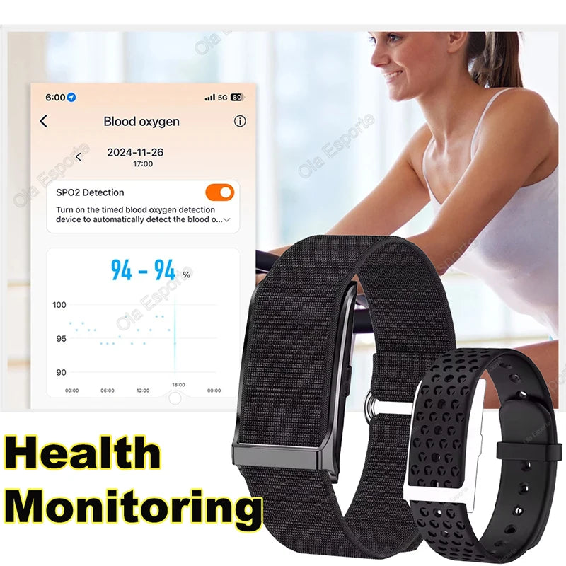 Smart Fitness Bracelet – Heart Rate, SpO2, Sleep & GPS Track