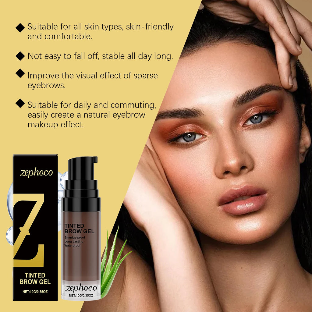 Zephoco Waterproof Eyebrow Tint Gel – Long-Lasting Brow Color