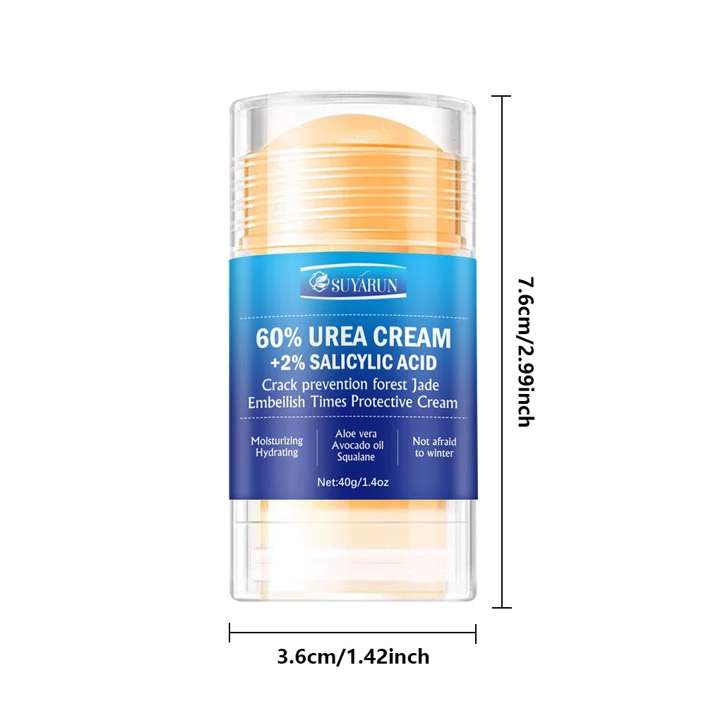 SUYARUN 60% Urea Foot Care Cream Stick - Intensive Cracked Heel Repair, Callus Remover for Dry Feet - Fast Absorbing Foot skin. Oasis Select