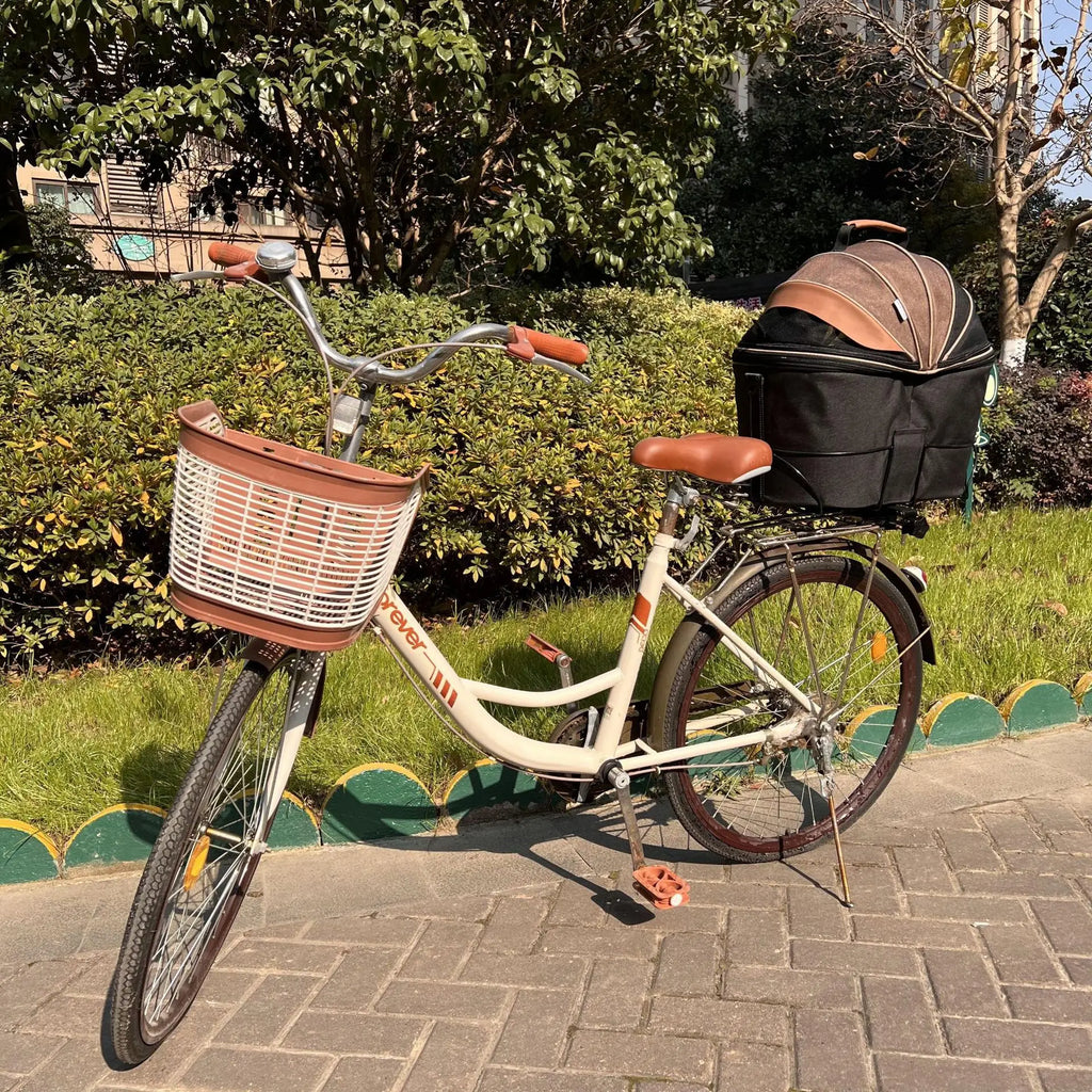 Bicycle Back Seat Dog Pet Car Bag Large Capacity Electric Car Blue Scooter Foldable Portable Canvas Car Bag Oasis Select