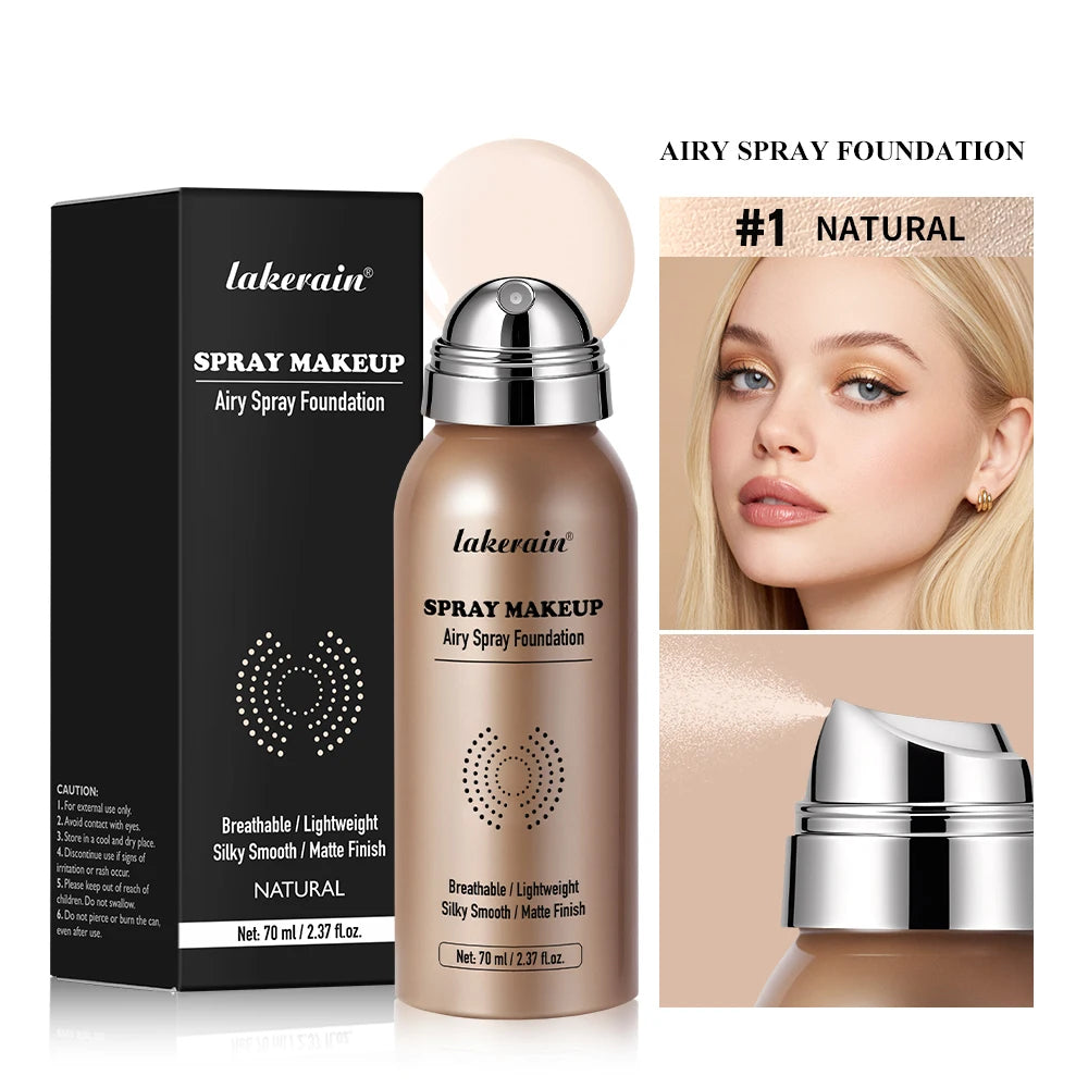 Magic Airbrush Foundation Airy Spray Makeup Silky Mist Buildable Coverage Waterproof Sweat Proof Flawless Matte Finish Oasis Select 1