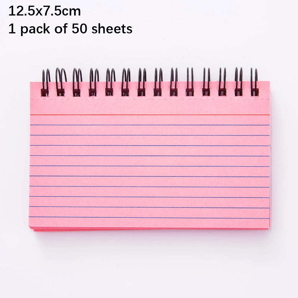 Index Cards with Ring 3x5 Inches 50-250 Sheets Notecards Spiral Flash Cards for Studying Nursing School Office Taking to Do List Oasis Select pink