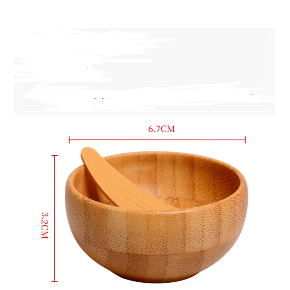 Bamboo Face Mask Kit – 3-Piece Mixing Bowl, Spoon & Spatula