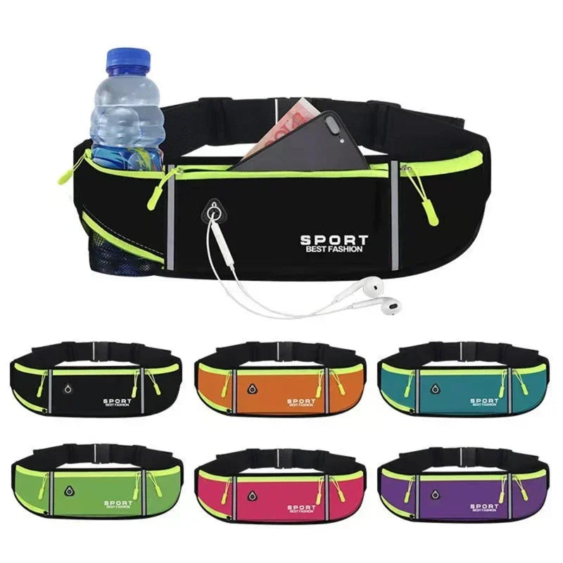 Mobile Waist Bag, Cycling Running Zipper Pouch, Bottle Key Card Waist Bag, Safety Reflective Sports Belt, Unisex, Comfortable Oasis Select