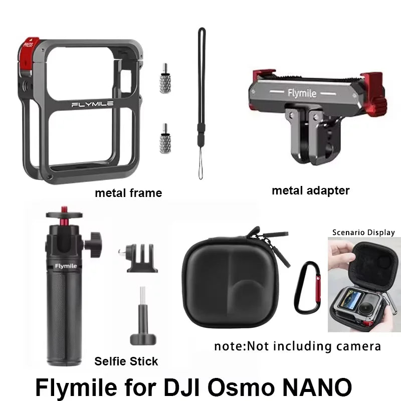 DJI Osmo Nano Aluminum Cage | Cold Shoe & Quick Release