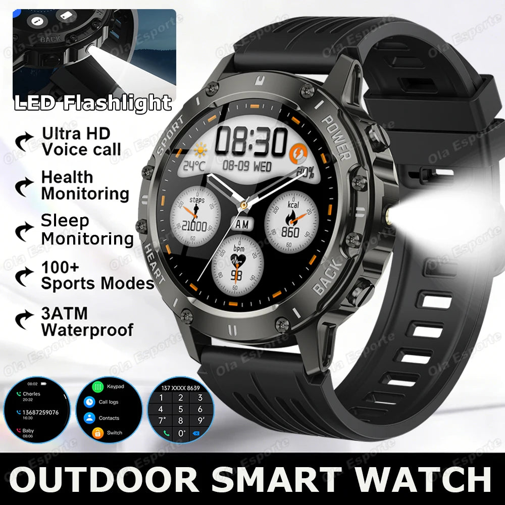 Ola Esporte Military Smartwatch | AMOLED, BT Call, 100+ Sports