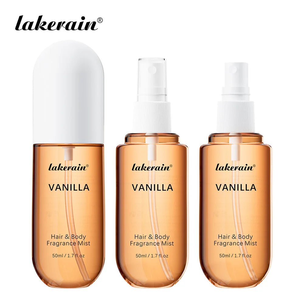 2 Pcs Vanilla Rose Fragrance Spray Hair & Body Fragrance Mist Fresh Long Lasting Fragrance Perfume Travel Size Freshener Spray Oasis Select 3pcs Vanilla