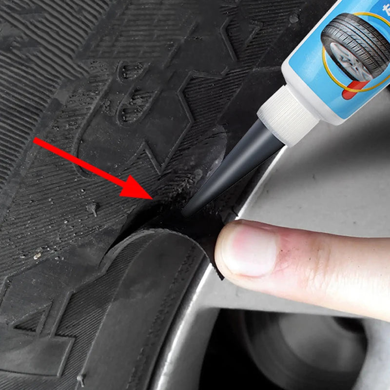 Car Tyre Repair Instant Car Tire Repair Glue Liquid Strong Rubber Glues Wear-resistant Rubber Non-corrosive Adhesive Glue Black Oasis Select