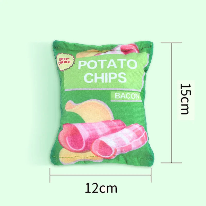 Dog Bite Sound Toy Fun Pizza BB Is Called Interactive Training Bite Resistant Artificial Pet Teething Dog Toys for Small Dogs Oasis Select Potato green