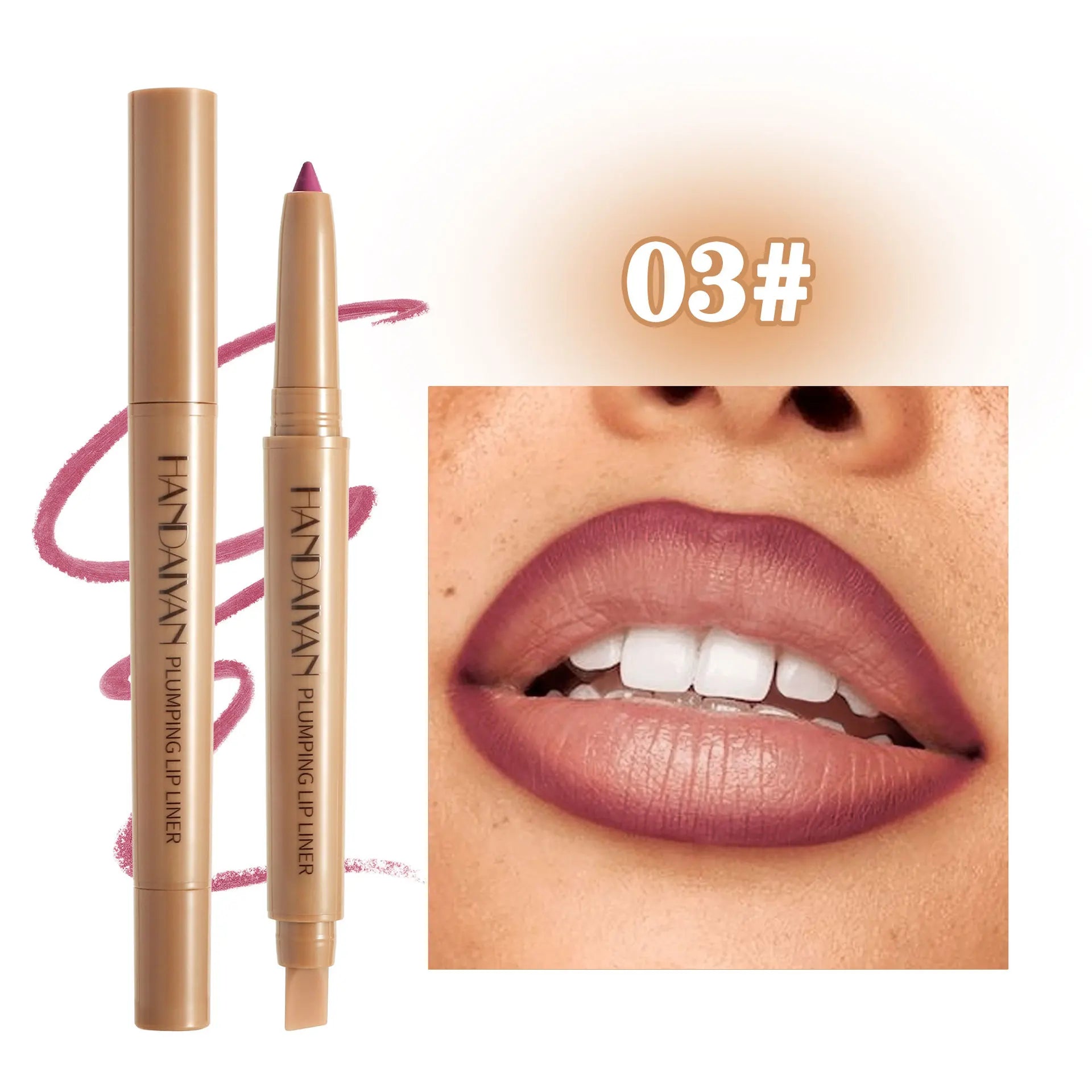 HANDAIYAN Dual-Ended Waterproof Matte Lip Liner & Smudge Brush