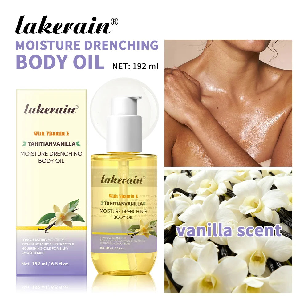 Moisture Drenching Body Oil Long-Lasting Hydration Non-greasy Body Lotion Improves Dry Skin Deeply Nourishes Body Care Cosmetics Oasis Select Vanilla Body Oil