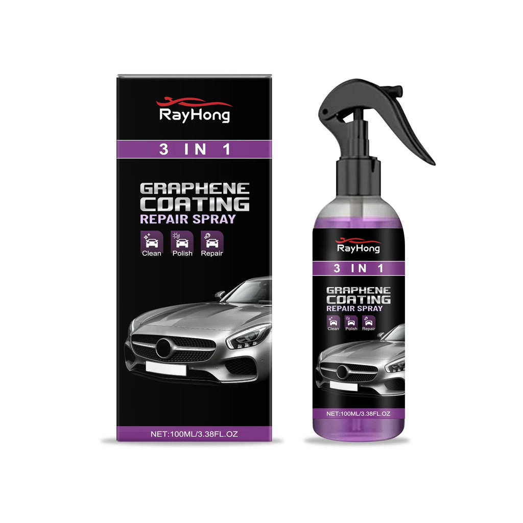 Rayhong 3 In 1 Automobile Paint Protection Spray For Automobile Surface Waterproof Antifogging And Brightening Scratch Repair Oasis Select 100ml boxed