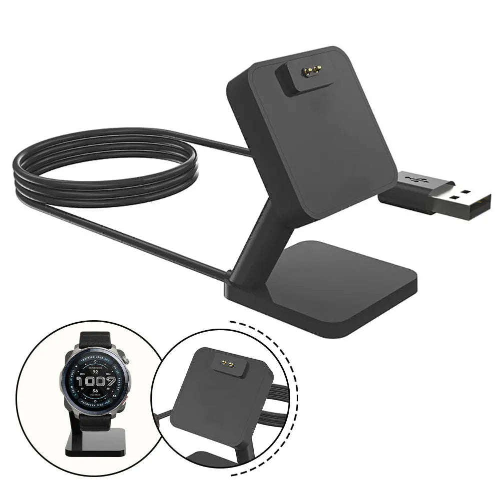 Smartwatch Charging Dock for Amazfit Balance A2286 Replacement Charger Stand Featuring USB Cable for Effortless Charging Oasis Select