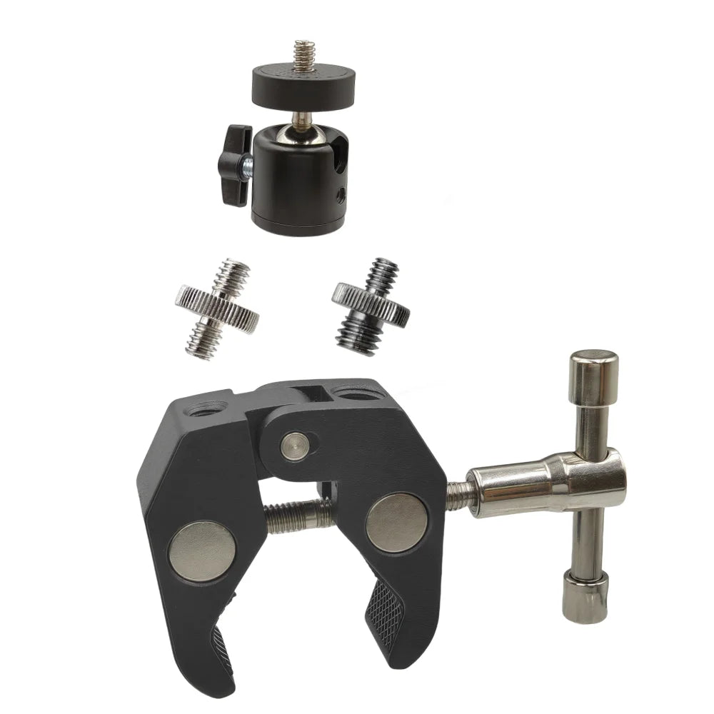Super Clamp 360° Mini Ball Head Quick Release Mount for DSLR Camera