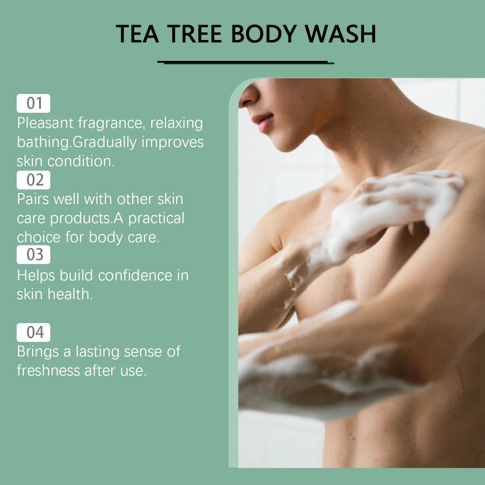 OceAura Tea Tree Body Wash – Hydrating Daily Shower Gel Moisturizing Shower Gel Oasis Select