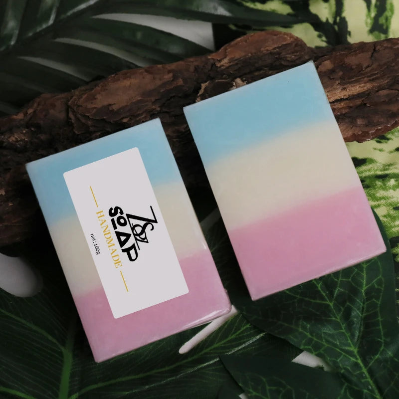 Cute Ice Cream Handmade Soap Natural Honey Goat Milk Nourishing Cleansing Bar For Face & Body Travel Gift Set Oasis Select