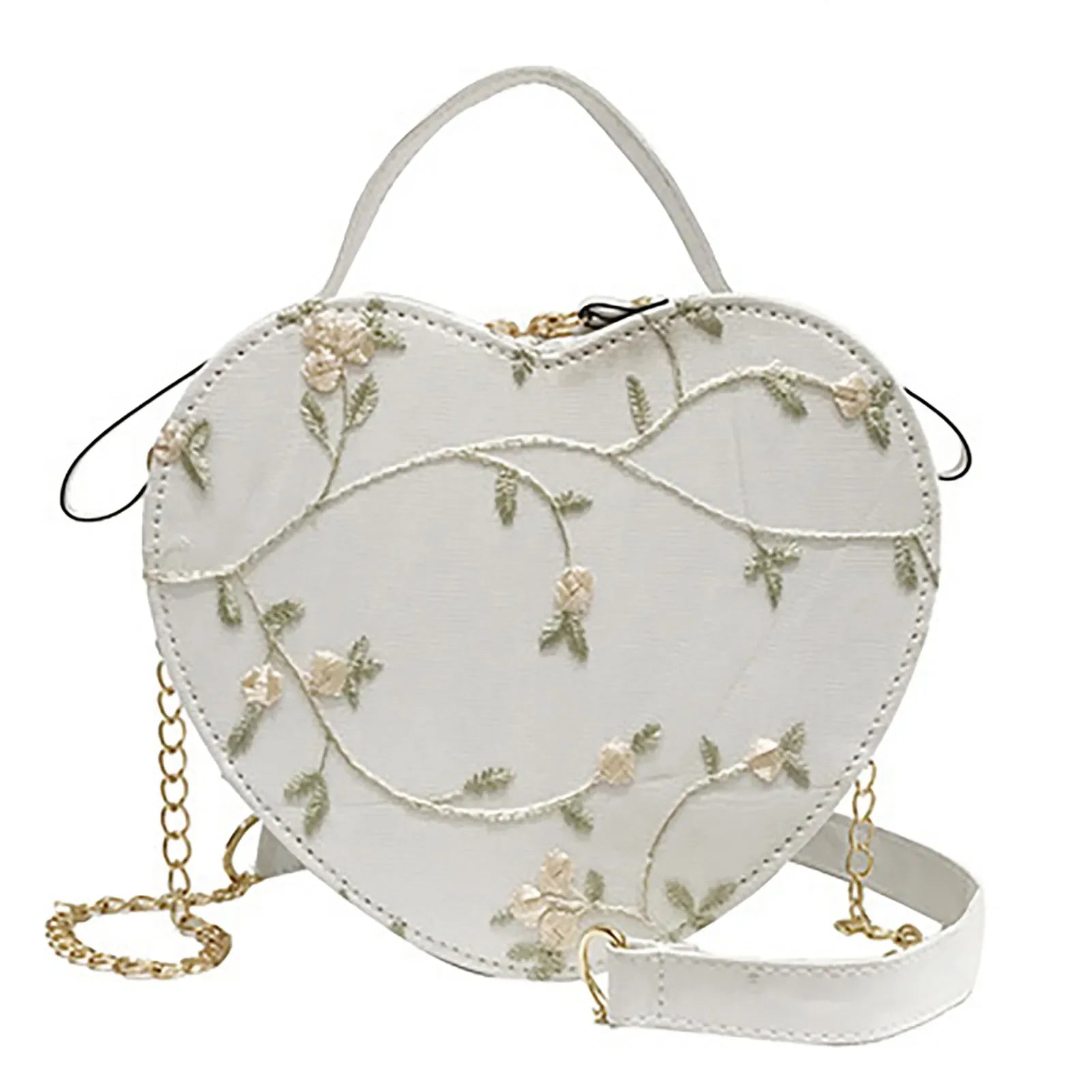 Women Sweet Crossbody Bag PU Leather Handbags with Lace & Flower Pattern for Commuting Business Travel Oasis Select 17x21x6cm 2