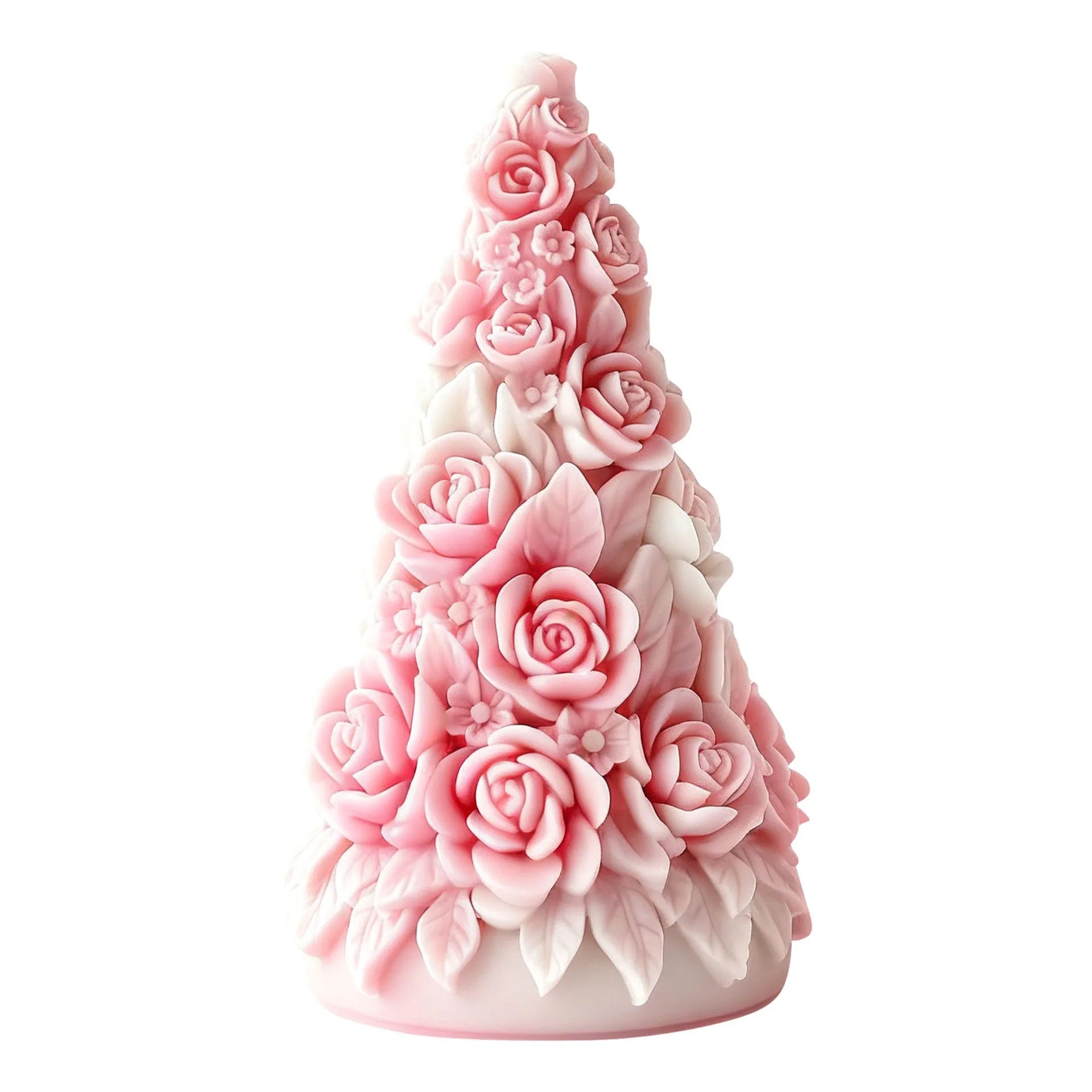 Rose Christmas Tree Candle Silicone Mold DIY Rose Aromatherapy Gypsum Resin Mold Christmas Tree Craft Decor Mold Oasis Select