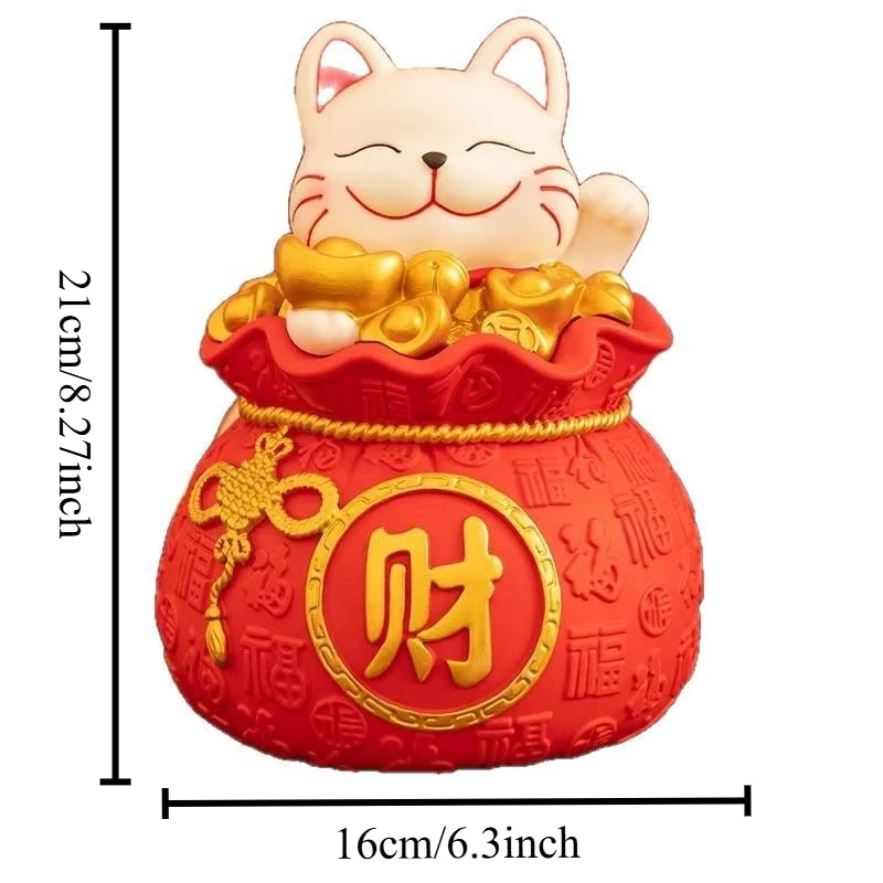 1Pcs Lucky Cat Money Box Cute Safe Kids Birthday Gifts for Boys Girls Savings Coins Banking Home Decor New Year Oasis Select A