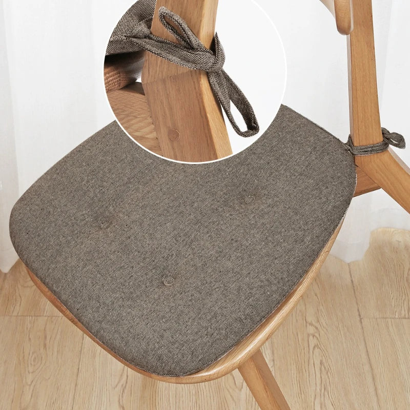 Universal Horseshoe Shape Dining Chair Cushion Thickened Keep Warm Cotton Linen Seat Pad Breathable All Season Home Use Oasis Select