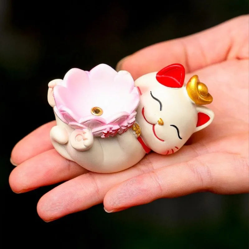 Ceramic Incense Burner Cute Cat Incense Holder Stand,Sandalwood Sticks Porta Incienso Aromatherapy Censer Teahouse Home Decor Oasis Select