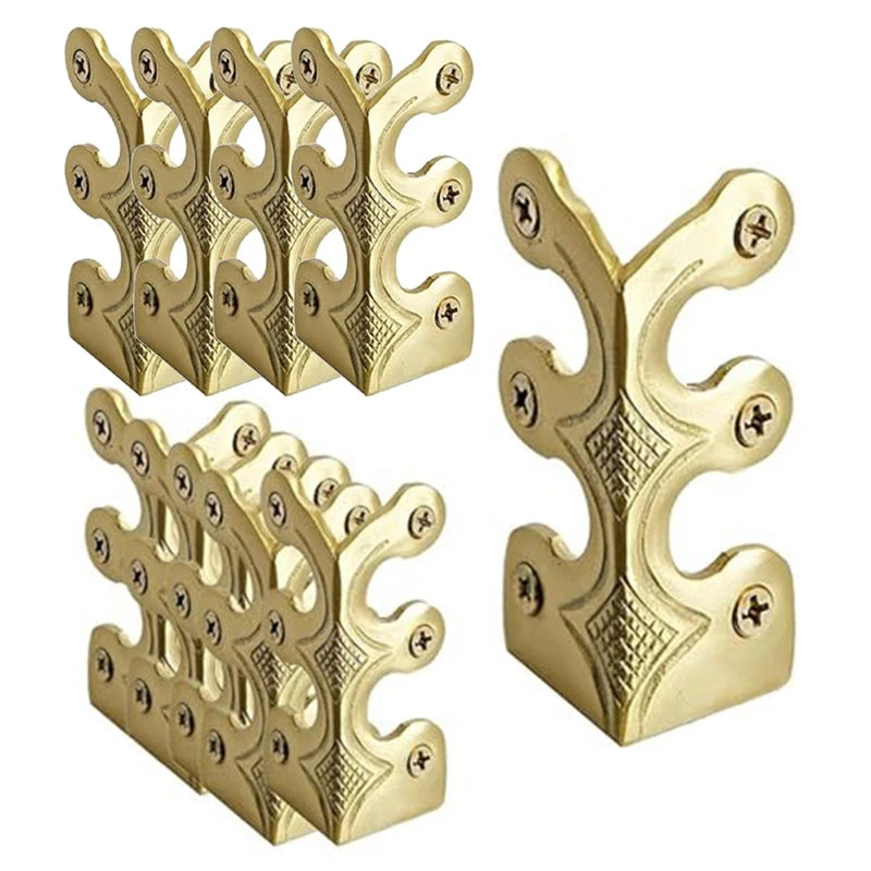 WISH 10PC Skiffers Baseboard Corner Protectors,Solid Brass Skirting Board Protectors,Baseboard Corner Protectors Oasis Select as shown B