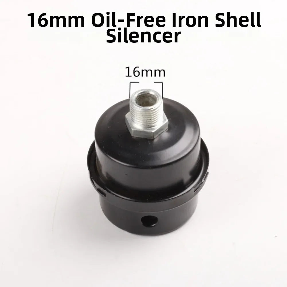 12.5/16/20mm Metal Air Filter Oil-Free Muffler Air Compressor Intake Filters Noise Muffler Air Compressor Pump Accessories Oasis Select Iron 16mm
