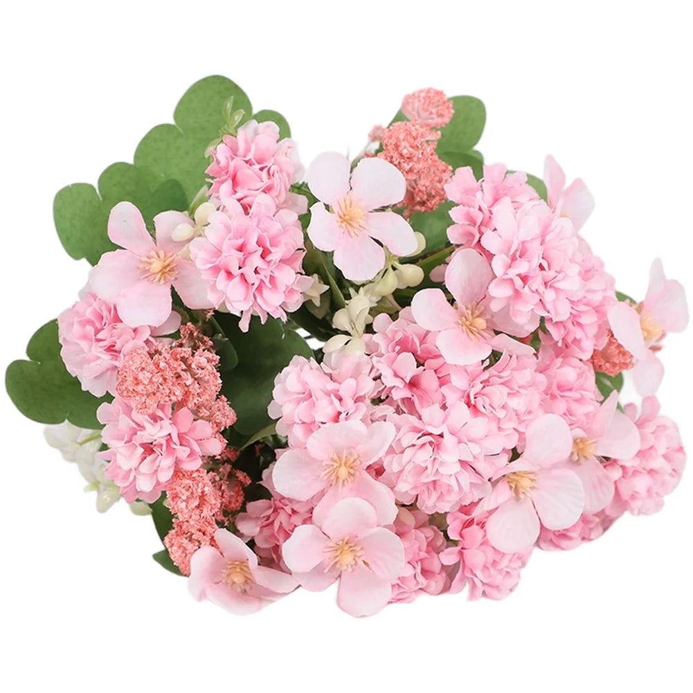 Artificial Silk Chrysanthemum Ball Bouquet Fake Flowers For Wedding Centerpiece Home Garden Decoration Photography Props Oasis Select Rose Pink