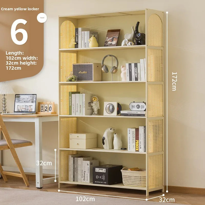 Bookcase Integrated Against Wall Student Household Bookshelf
