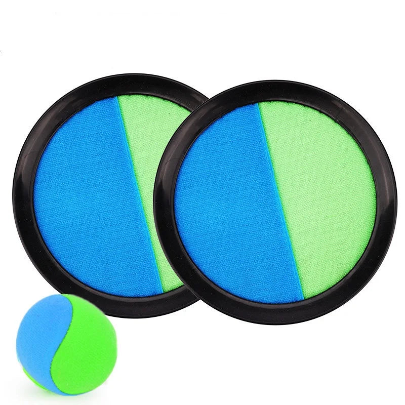 1Set Kids Sucker Sticky Ball Toy Outdoor Sports Catch Ball Game Set Throw And Catch Parent-Child Interactive Outdoor Toys Oasis Select 2 discs 1soft ball