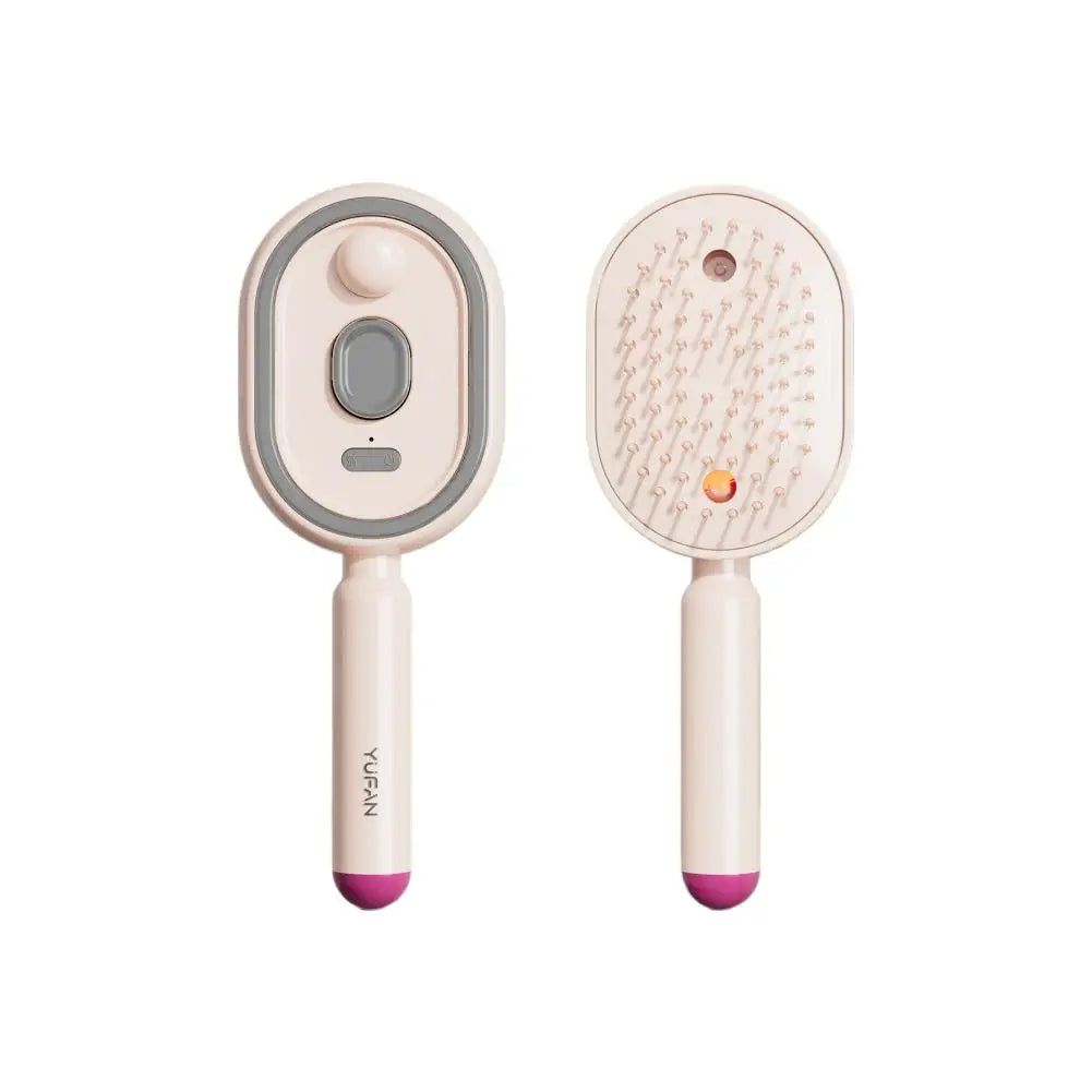 Anti Static Self Cleaning Electric Spray Comb Air Cushion Massage Ideal Gift For Ladies Daily Hair Care And Scalp Relaxation Oasis Select pink