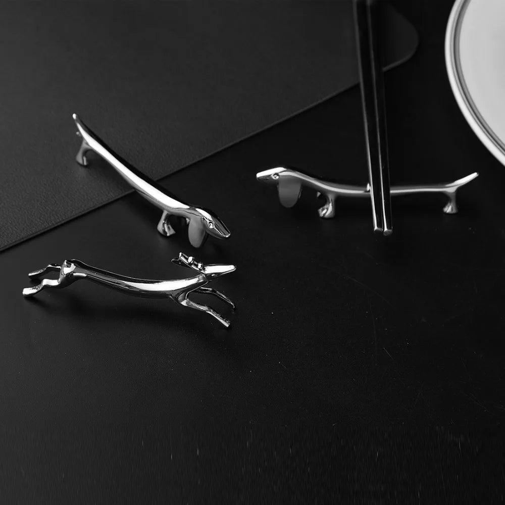 Zinc Alloy Fawn & Dog Cutlery Holder | Tableware Rack