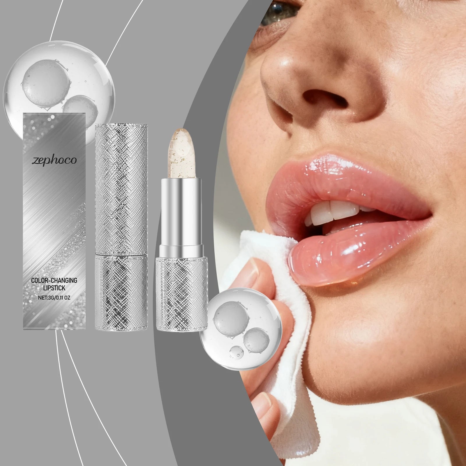 Anti-Cracking and Peeling Moisturizing Color-Changing Lipstick Hydrates and Moisturizes Lips Enhances Lip Fullness Oasis Select 2boxed