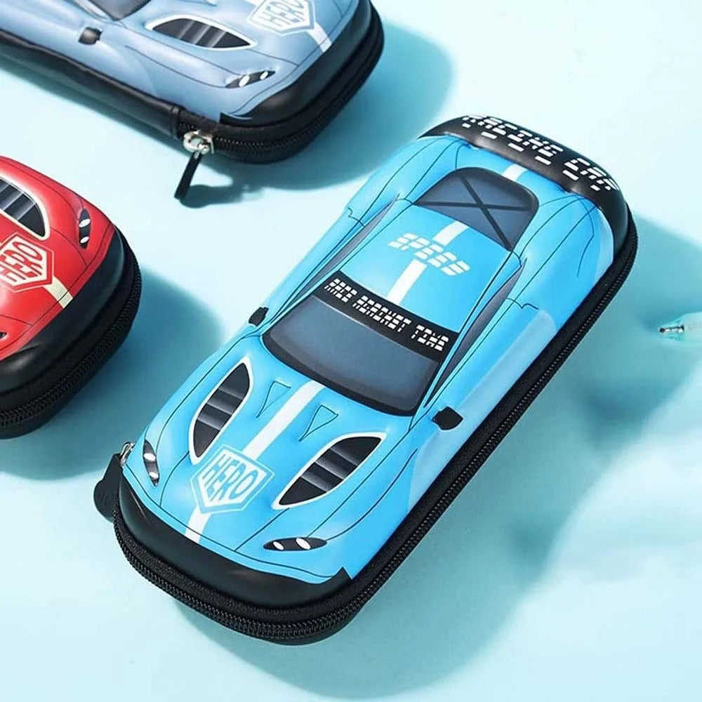 Cartoon 3D Car Pen Organizer EVA Pressure-resistant Drop-proof Storage Pen Pocket Large Capacity Waterproof Pencil Case Oasis Select