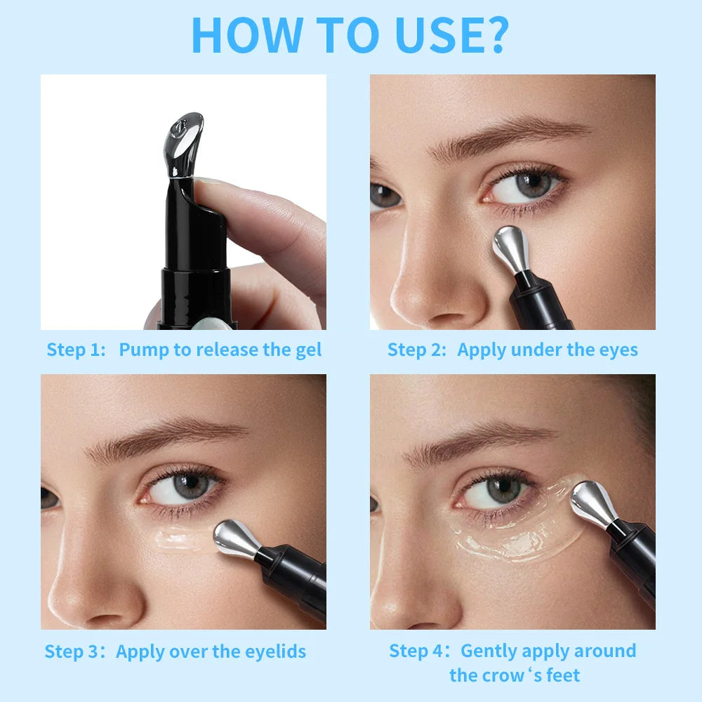 15ml Eye Gel Cooling Brightening Firming Eye Gel Reduce Dark Circles & Fine Lines Hyaluronic Acid Niacinamide Eye Skin Care Oasis Select