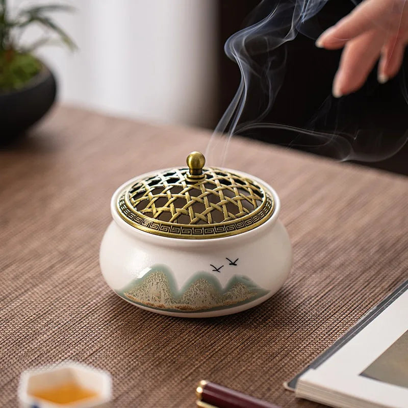 Landscape Themed Incense Burner For Home Ideal For Creating Calm Ambiance And Adding Elegant Touch To Relaxation Spaces Oasis Select