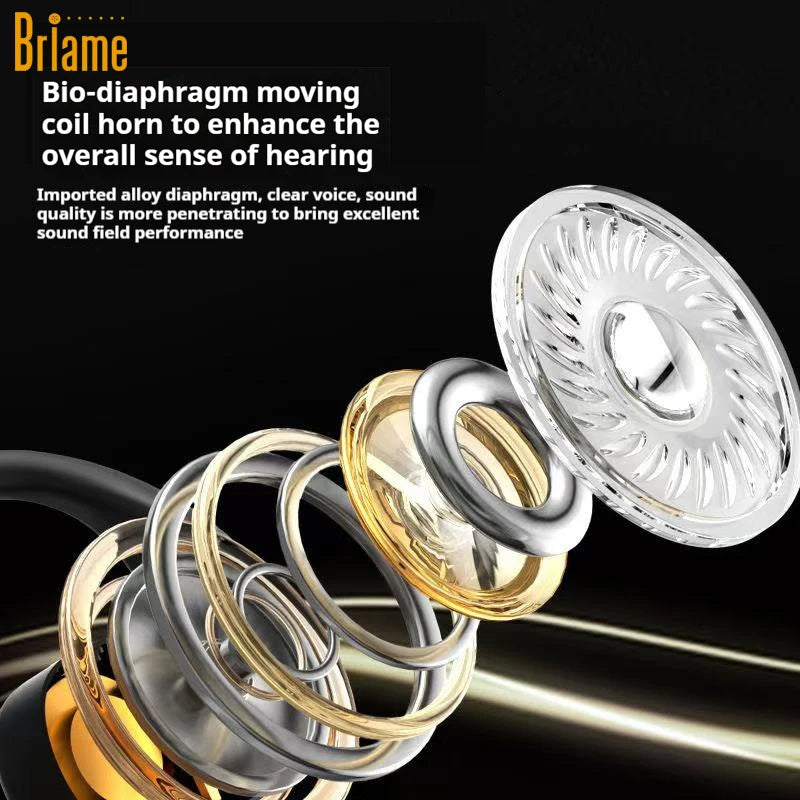 Briame OWS Bluetooth Earphones Wireless Sports In-Ear Headset with Microphone for Running Earhook Sport Headphones Game Headset Oasis Select