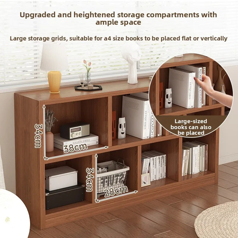 Bookshelf Bookcase Floor Shelf Home Living Room Study Combination Locker Bedroom Low Cabinet Oasis Select