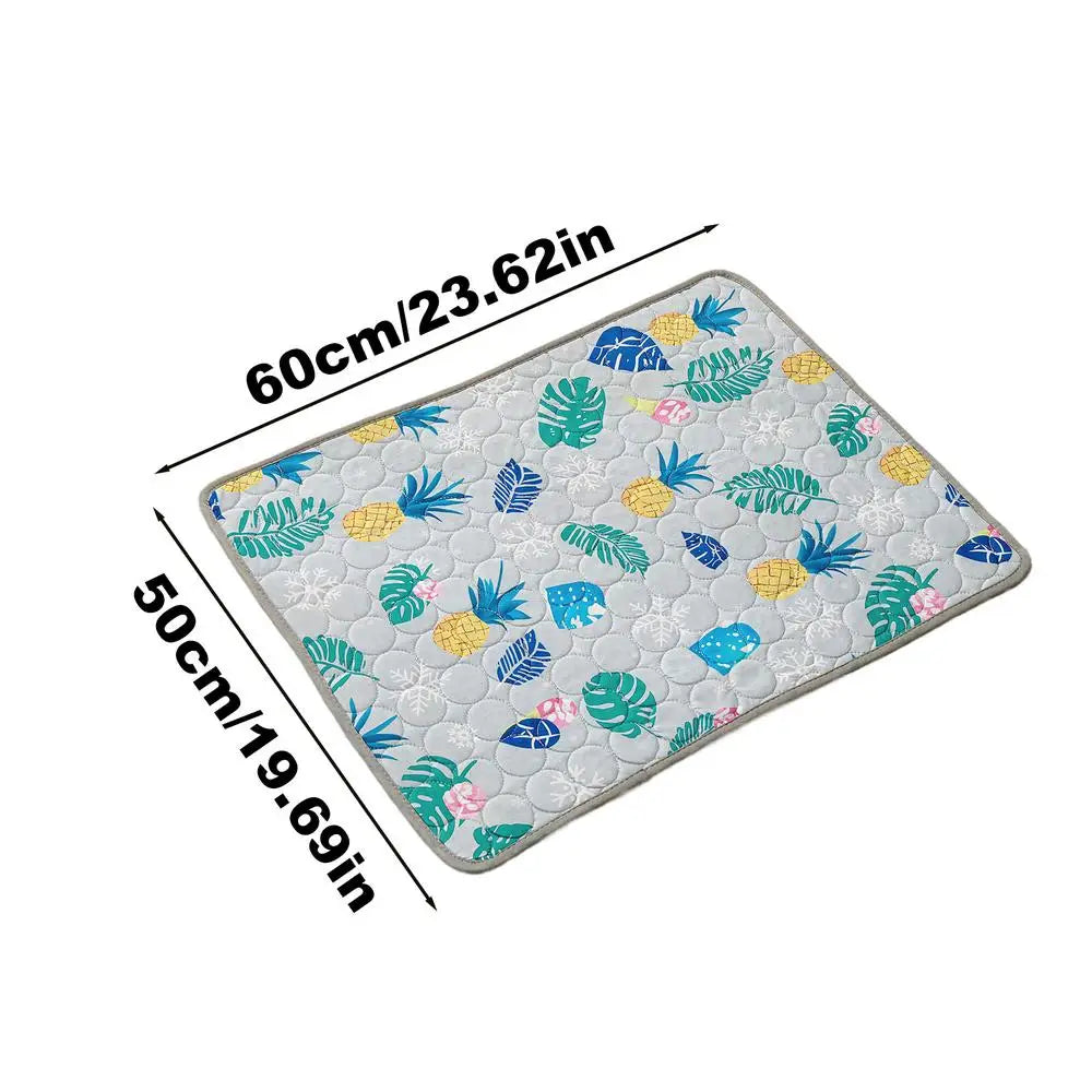 Pet Cooling Mat Cat Cooling Mat And Sleeping Pad For Pets Summer Cool Pads Blanket Washable Ice Silk Breathable Mat Pet supplies Oasis Select B