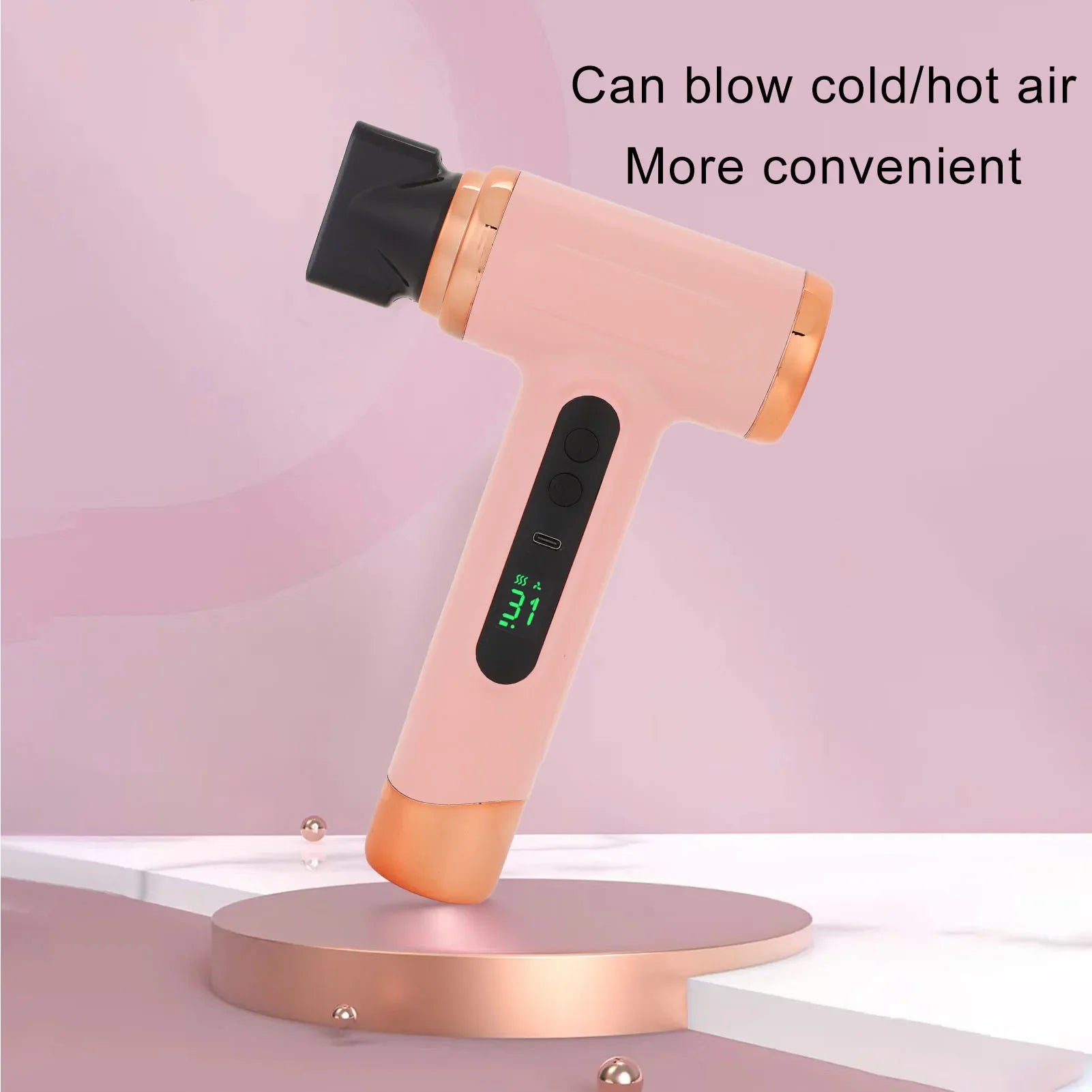 URGGU Cordless Hair Dryer 15000mAh USB 200W Travel Portable