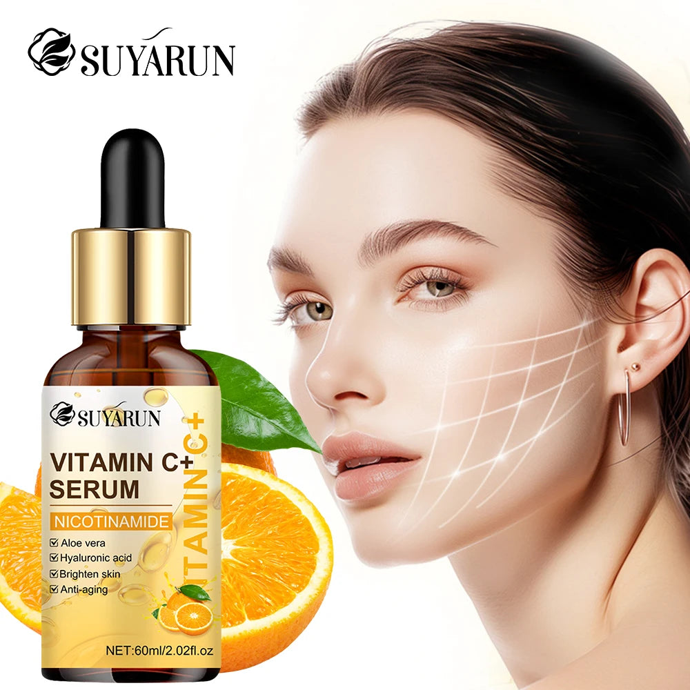SUYARUN Vitamin C Serum - Brightening & Anti-Aging Face Care, Reduces Dark Spots & Wrinkles, For All Skin Types, Free Shipping. Oasis Select