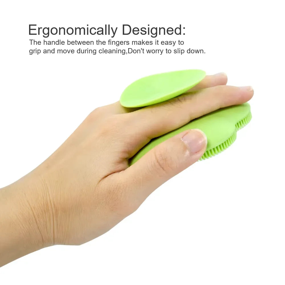 Silicone Exfoliating Shower Brush – Body & Scalp Massager Silicone Shower Brush Oasis Select