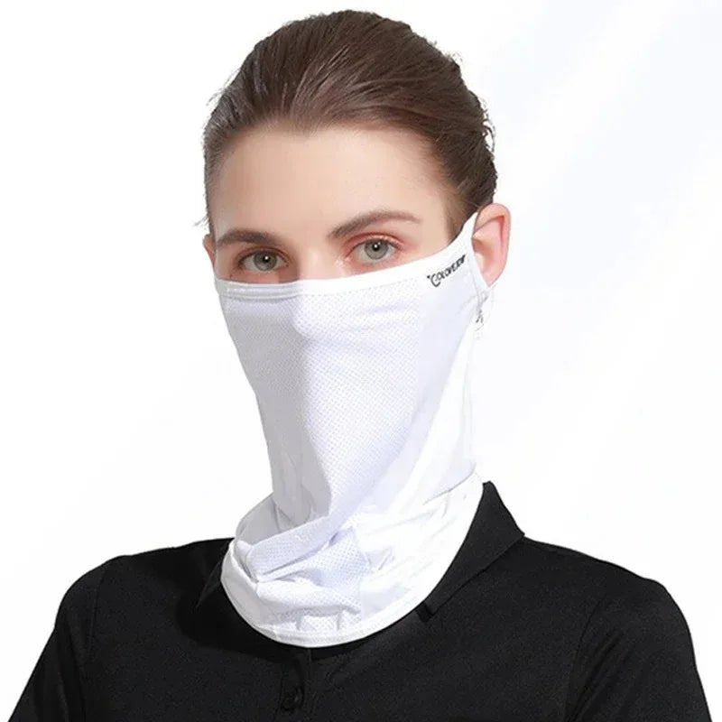 Cycling Face Mask Unisex Ice Silk Breathable Balaclava Ultraviolet Face Mask UV Blocking Military Bandana Multicam Gaiter Scarf Oasis Select