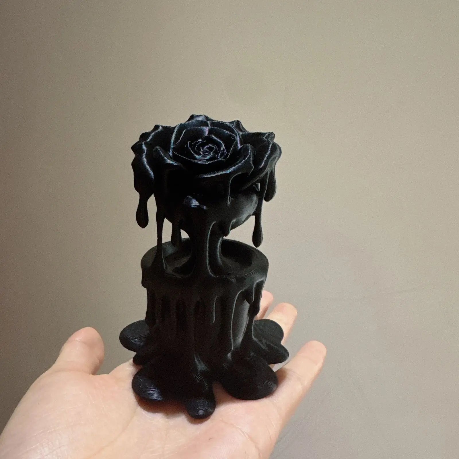 Melting Dripping Rose Figurines Liquid Drop Flower Statue Ornaments for Home Table Shelf Decoration Romantic Wedding Lover Gifts Oasis Select